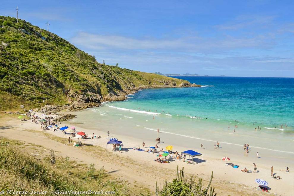 Imagem do canto da Prainha em Arraial do Cabo.